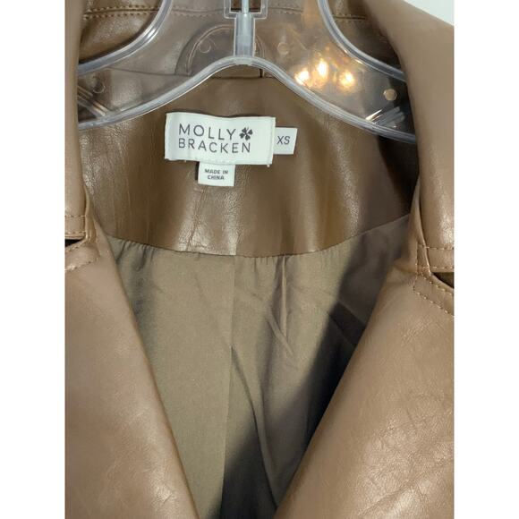 Molly Bracken Faux Leather coat size xs - Picture 2 of 6